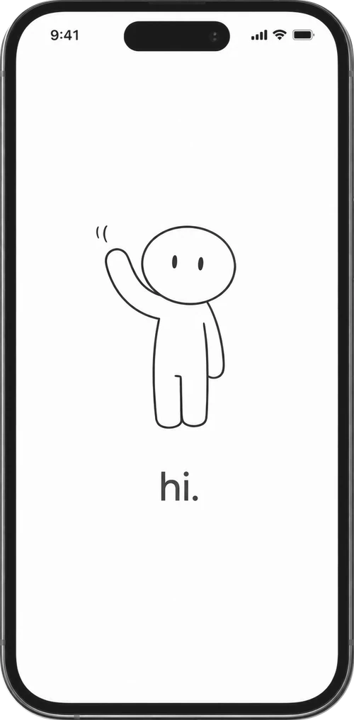 The figure waves and says hi.